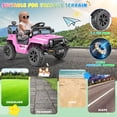 thumbnail image 5 of Farmdex 12 Volt Ride on Toys for Toddlers with Remote Control, Electric Ride on Truck Car w/3 Speeds, Horn, 4 LED Lights, 3 Point Safety Belt, Music Player, Pink, 5 of 7