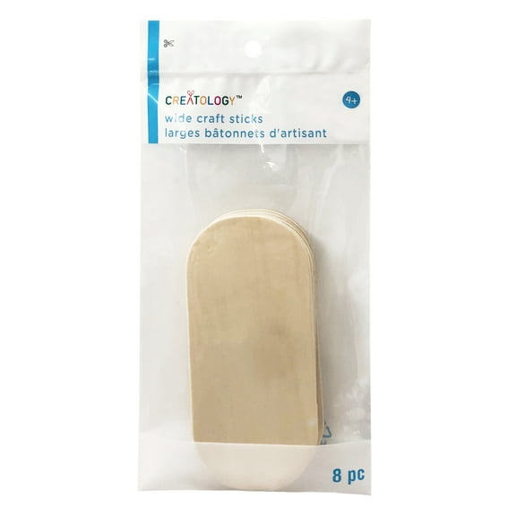 12 Packs: 8 ct. (96 total) Wide Craft Sticks by Creatology