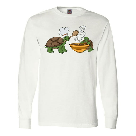 Inktastic Cute Turtle Chefs Making Soup Long Sleeve T-Shirt
