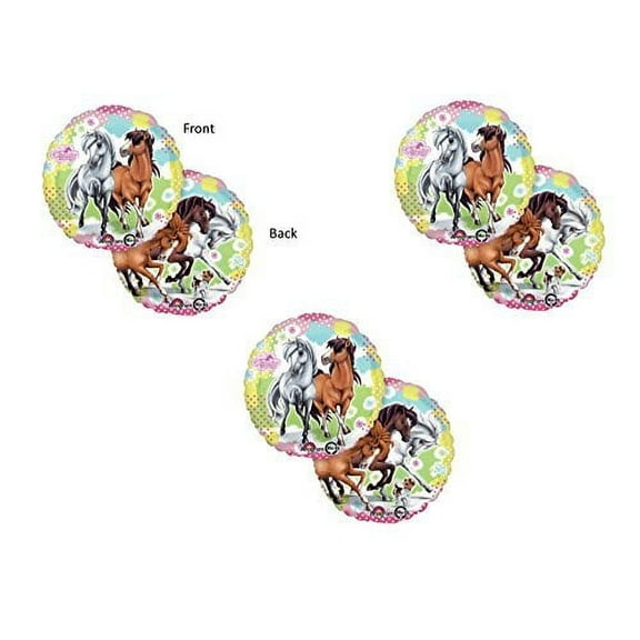 Charming Horses X3 Cowgirl BIRTHDAY PARTY Balloons Decorations Supplies