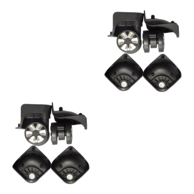Goriertaly Pratique 2pcs Roue Pivotante Bagages Valise Roulettes Voyage Expérience A78 Noir 5.3cm 2Set