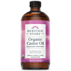 Heritage Store Organic Castor Oil, Cold Pressed | Rich Hydration for Hair & Skin, Bold Lashes & Brows, Hexane Free, 16oz
