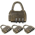 thumbnail image 1 of Miangastore 4Pcs Combination Lock Outdoor Combination Lock Padlock Retro Antique Style Combination Lock, 1 of 9