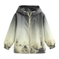 thumbnail image 2 of Boys Rain Jacket Kid Lightweight Windbreaker Jacket Gradient Waterproof Hooded Raincoat Outdoor Full Zip Coats for Boys Girls, 2 of 8