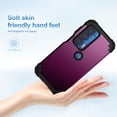 thumbnail image 2 of For Motorola Moto Edge 2021, Slim Dual Layer 3 in 1 Heavy Duty Protection Hybrid Hard PC Soft Silicone Rugged Bumper Anti Slip Full-Body Protective Cases For Motorola Moto Edge 2021, Purple, 2 of 7