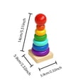 thumbnail image 3 of HCBY Early Education Geometry Stacking Toy Series, Wooden Geometric Assembly Building Blocks, Multicolor Educational Toys for Toddlers Kids Fine Motor Skills Training, 3 of 6