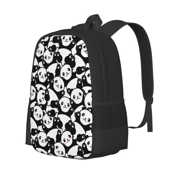 Easygdp Seamless Pattern Cute Panda Mochila de Gran Capacidad Minimalista Ideal para Escuela, Viajes y Uso Diario