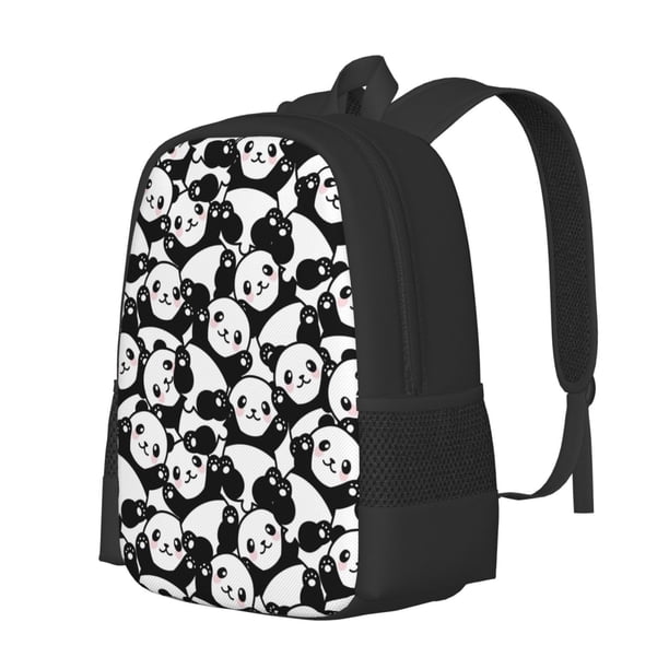 Balery Seamless Pattern Cute Panda Mochila para hombre y mujer - Tela Oxford 600D resistente - Gran capacidad, resistente al agua, ideal para la escuela, viajes y senderismo