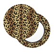 thumbnail image 3 of Round Bar Stool Seat Covers, stylish Leopard golden print Elastic Round Chair Cover Stool Seat Slipcover Bar Stool Cushions Round Pad for 12-14 inch, 3 of 7