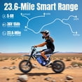 thumbnail image 6 of Aoemoe Motorcycle, Motorized Dirt Bikes for kids 8-14, 36V 500W – 15 MPH Top Speed, Dual Suspension, Blue, 6 of 8