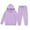 Purple, variant on Hiijoy Toddler Girls Outfits Solid Color Long Sleeve Hoodie Sweatpants Set, Sizes 2-3T