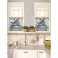 thumbnail image 5 of Animals Flowers 2 Panel Kitchen Curtains for Small Windows, Weeping Spring Floral Elegant Pastoral Rustic Bathroom Tier Curtain, Short Window Treatment for Bedroom/Living Room 55"x24", 5 of 6