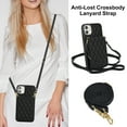 thumbnail image 2 of Crossbody Wallet Case Compatible for iPhone 11, RFID Blocking Protective Purse Case Cover with Card Slots Holder Kickstand Shoulder Strap Lanyard Magnetic Closure 6.1 Inch, Black, 2 of 8