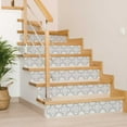 thumbnail image 4 of Mi Alma Gray Floral Peel & Stick Vinyl Backsplash Tiles 5x5, 24 pcs, 4 of 11