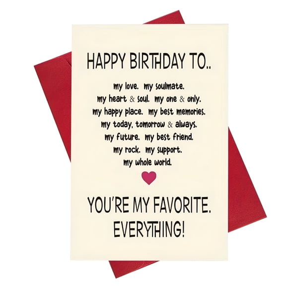 CCOCC Birthday Card for Husband Funny Birthday Cards for Wife Love Card Birthday Card Husband for Men Women to My One And