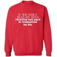 thumbnail image 2 of OXI Crewneck Sweatshirt - If You Could Read My Mind,Basic Casual Sweatshirts for Men's and Women Fleece Sweatshirt Long Sleeve- Red Small, 2 of 2