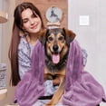 thumbnail image 3 of Microfiber Dog Towels for Drying Dogs 2 Pack, Super Absorbent and Soft Pet Grooming Towel, 27.5 Inch X 39 Inch, Perfect Dog Shower & Bath Supplies for Large, Medium or Small Dogs, Purple, 3 of 9