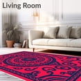 thumbnail image 2 of ODIKA 5'x7' Machine Washable Non-Slip Area Rug, Celestial Dreamcatcher Hippie Festival Blanket Zen Throw High Traffic Rug, Red, 706855, 2 of 7
