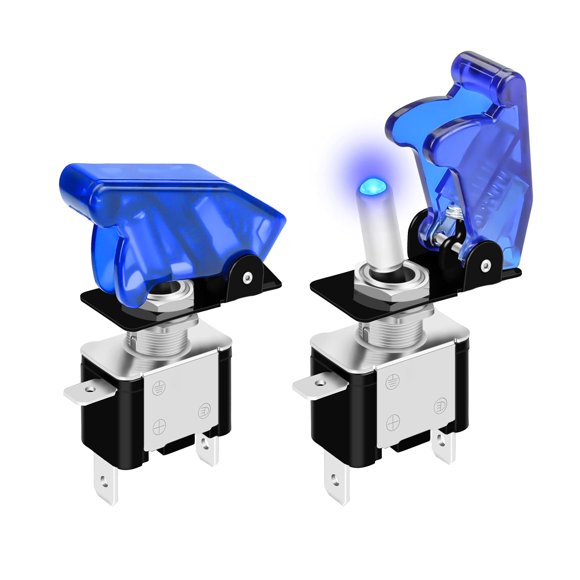 Interruptor DaierTek de 12 V con iluminación LED azul, 20 A, 3 pines