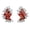 Burnt Orange, variant on Gorgeous Black CZ Crystal Clip Ons Earrings