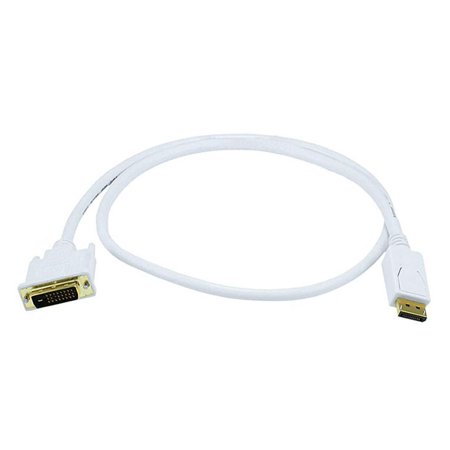 UPC: 0844660060147 | Monoprice 3ft 28AWG DisplayPort to DVI Cable – White