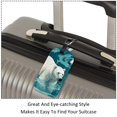 thumbnail image 3 of Square 2Pack PU Leather Polar Bear Cruise Luggage Tag with Privacy Cover and Name ID Tag for Travel Handbags Backpacks Luggage Tags, 3 of 6
