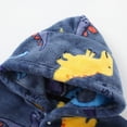 thumbnail image 4 of TOWED22 Boys Girls Robe Fleece Soft Hooded Kids Bathrobes Toddler Cute Plush Robes for Kids(Blue,7-8 Y), 4 of 8