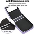 thumbnail image 5 of Phone Case for Samsung Galaxy Z Flip 3 5G 2021 Wallet Cover with Credit Card Holder Zipper Slot Crossbody Strap Lanyard Leather Stand Cell Accessories ZFlip3 Z3 Flip3 3Z Women Girls Purple, 5 of 13