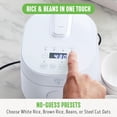 thumbnail image 4 of GreenLife PFAS-Free, 4-Cup Rice Beans Oats and Grains Cooker, Healthy Ceramic Nonstick, Easy to Use Automatic Presets, Dishwasher Safe Parts, White, 4 of 4