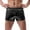 Black, variant on Holographic Shiny Metallic Shorts for Men Summer Casual Elastic Waist Leather Booty Shorts with Pockets