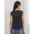 thumbnail image 6 of LMLYSoH Women Tank Top, Sleeveless Tops Square Neck Lace Trim Button Closure Summer Streetwear, 6 of 9