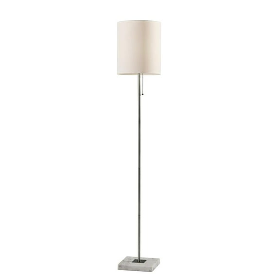 Adesso Fiona Floor Lamp, Brushed Steel