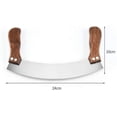 thumbnail image 2 of Cortador De Pizza Grande, Cuchillo Para Picar Pizza De Acero Inoxidable De 35 Cm Con Mango De Madera,11 Feliz Sencillez, 2 of 5
