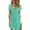 Mint Green, variant on TAGOLD Womens Summer Dresses,Women's Fashion Casual Comfortable Solid Short Sleeve Round Neck Button Knee Length Dress Black 4