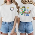 thumbnail image 5 of CHENge Autism Awareness Shirt Womens Autistic Support Tshirt Acceptance Inspirational Mom Short Sleeve Tops, 5 of 5