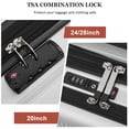 thumbnail image 6 of Euroco 5 Piece Luggage Sets, 20" Carry-On Luggage with Half-Opening & USB Port, 20/24/28inch Lightweight Travel Suitcase Set with TSA Lock, Double Spinner Wheels & 2 Travel Duffel Bags,Silver, 6 of 10