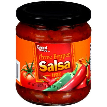 Great Value Hot Three Pepper Salsa, 16 Oz.