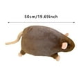 thumbnail image 2 of 19.6" Rat Plush Pillow - Super Soft Stuffed Animal Cuddle Pillow for Bed & Sofa, Cute Room Decor, Adorable Plushie Toy Gift for Kids, Teens and Adults, 2 of 5
