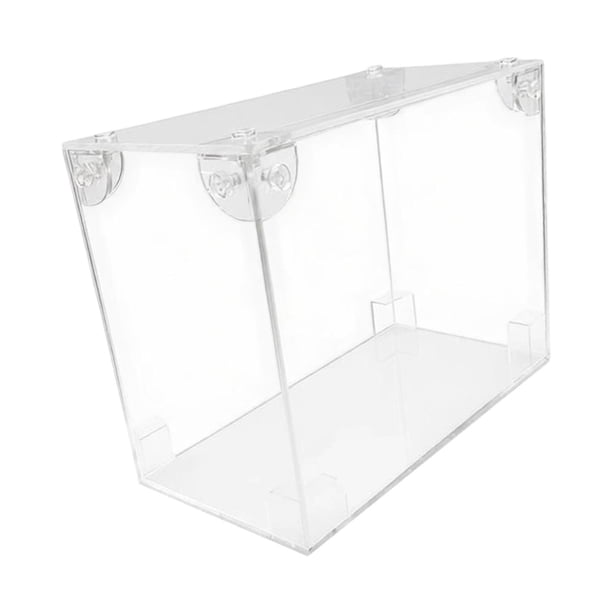 Caja de dinero acrílica, caja para monedas, contenedor de almacenamiento de dinero, multifuncional, espaciosa, 16cm x 8cm x 12cm