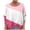 Pink., variant on Agkizg Womens Fall Clothing Plus Size Womens Tops Long Sleeve Blouses Cottons-Linen Like Color Block Long Sleeve Crew Neck Loose Comfortable Casual T-Shirt Top L
