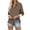 Khaki, variant on Snoarin Shirts for Women Ladies Casual Fashion Loose Temperament Long Sleeve Solid Color V-neck Top S-3XL