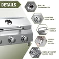 thumbnail image 5 of Frizi 3-Burner Tabletop Gas Grill, 30,000 BTU Portable Propane Grill - Heavy-Duty Thickened Grates & Stainless Steel Knobs, 5 of 7