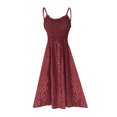 thumbnail image 5 of Sngxgn Women Full Slips Sexy Chemise V Neck Straight Dress(Wine,M), 5 of 8