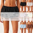 thumbnail image 3 of Hduncf Women's Y2K Polka Dots Bubble Mini Skirts Elastic Low Waist Puff Short Skirt Cute Teen A-Line Skirt Going Out Shorts Pants White L, 3 of 5