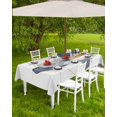 thumbnail image 4 of Fsddascl Navy Blue Abstract Art Outdoor Tablecloth - 60x84 Inch Rectangle Dining Table Cover, Contemporary Luxury Waterproof Outdoor Table Cloth with Umbrella Hole & Zipper for Picnic/Patio/Party, 4 of 7