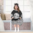 thumbnail image 7 of FORMRS Wearable Blanket Hoodie with Sleeves for Kids Cozy Flannel Sweatshirt, Black Moon, 7 of 7