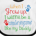 thumbnail image 4 of Inktastic Computer Programmer Like Daddy Boys or Girls Baby Bib, 4 of 4