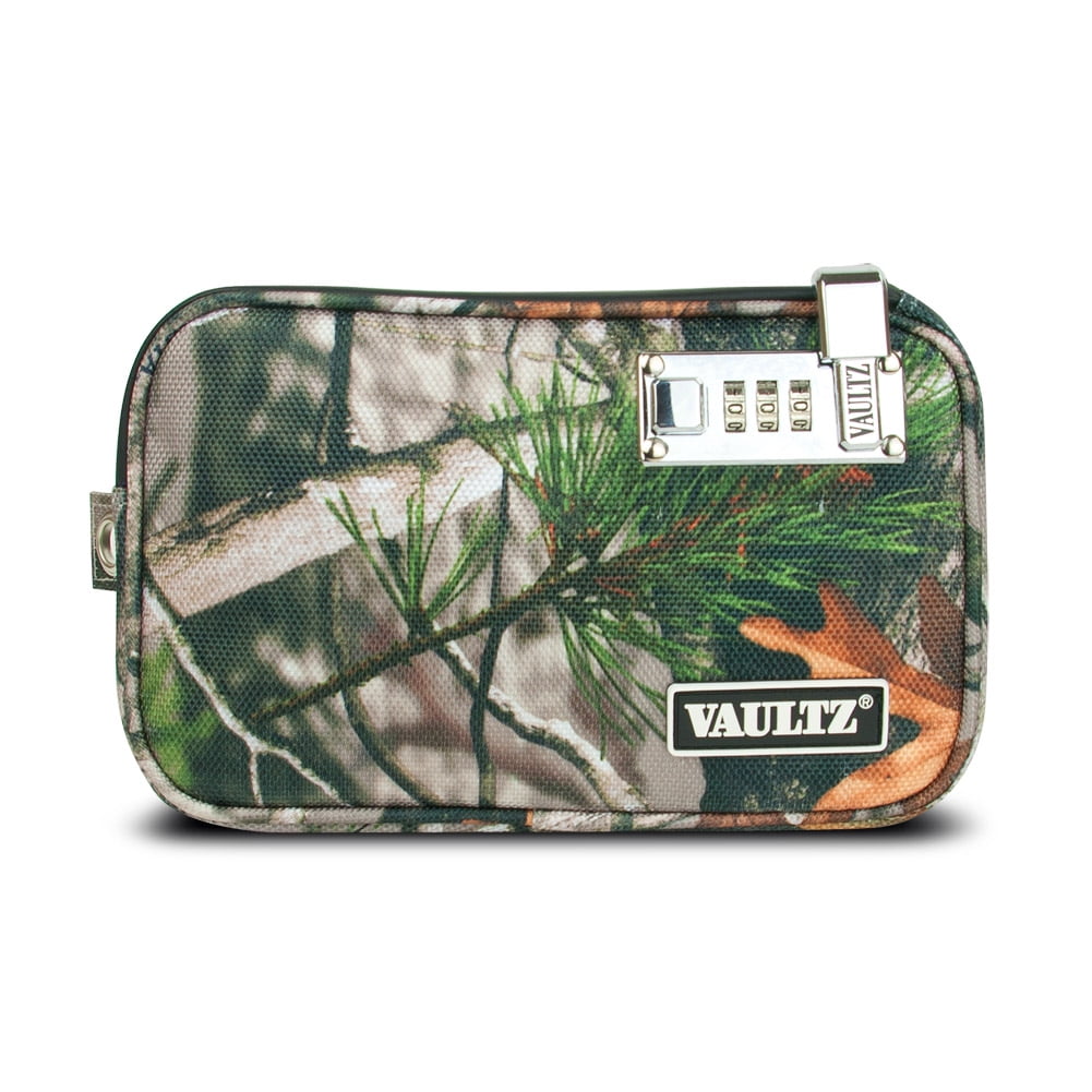 locking zipper pouch, Vaultz Small 5x8 water resistant locking phone pouch, camo
