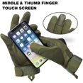 thumbnail image 3 of Nvzi Guantes militares tácticos de goma con nudillos duros para exteriores, para pantallas táctiles, transpirables, resistentes al desgaste, con protección para las articulaciones de PP (verde, L), 3 of 5