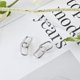 thumbnail image 3 of Pendientes de aro ovalados de doble anillo de plata para mujer, pendientes de eslabones de cadena de aro cuadrado para regalos de mujer, 3 of 5
